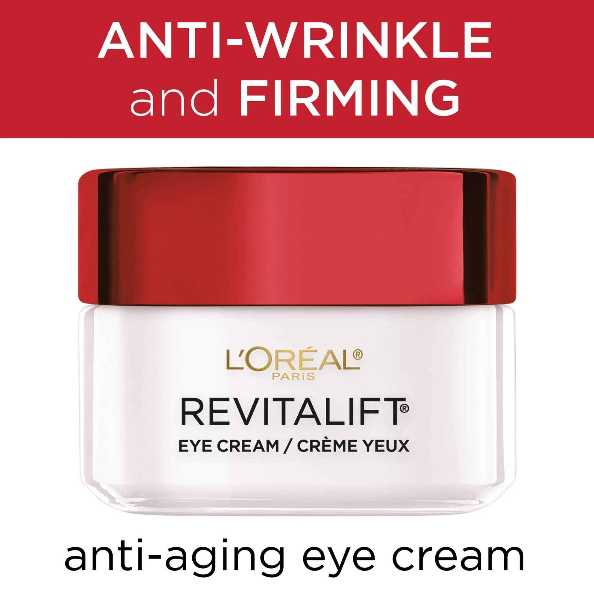 L'Oreal Paris Skincare Revitalift Anti-Wrinkle and Firming Eye Cream with Pro Retinol, Treatment to Reduce Dark Circles, Fragrance Free, 0.5 oz. - PrimeBioHealth - canada supplements