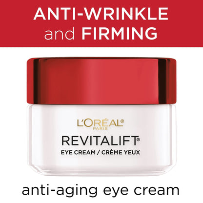 L'Oreal Paris Skincare Revitalift Anti-Wrinkle and Firming Eye Cream with Pro Retinol, Treatment to Reduce Dark Circles, Fragrance Free, 0.5 oz. - PrimeBioHealth - canada supplements
