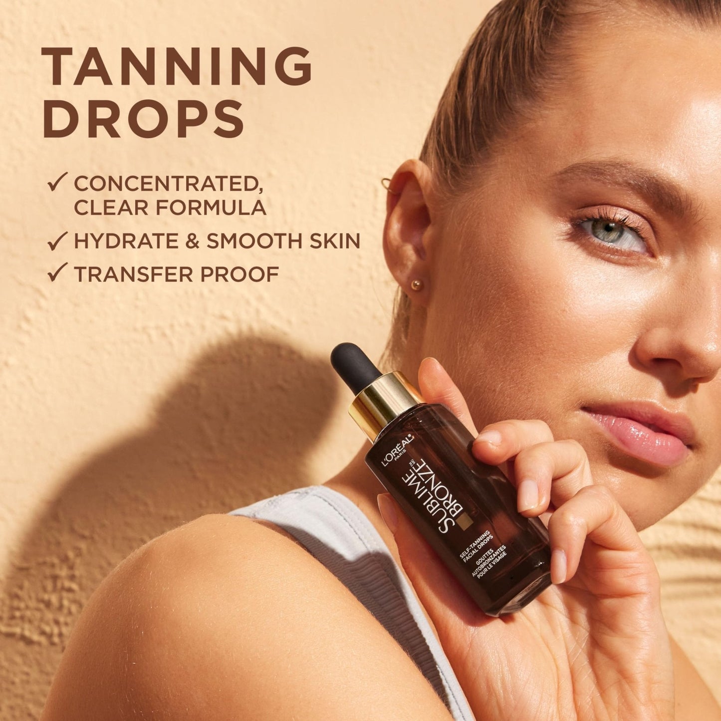 L'Oreal Paris Sublime Bronze Self Tanning Facial Drops with Hyaluronic Acid, Gradual Tan, Fragrance-Free, 1 fl. Oz - PrimeBioHealth - canada supplements