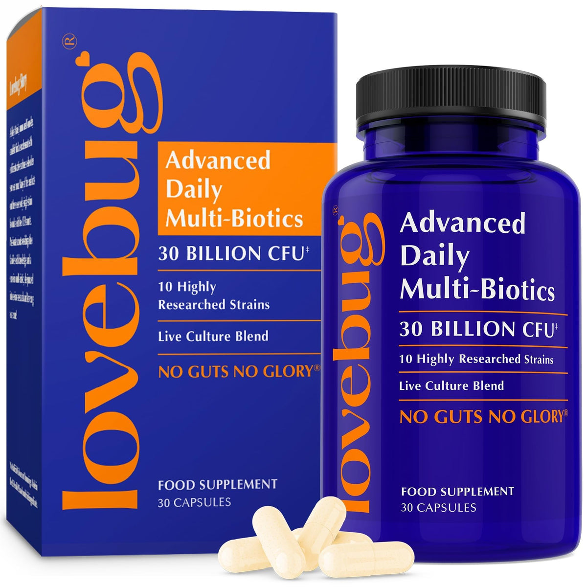 LOVEBUG Award Winning Maximum Strength | Rebuild & Restore Immune and Digestive Microbiome | 10 Clinically Studied Strains for Constipation - PrimeBioHealth - canada supplements