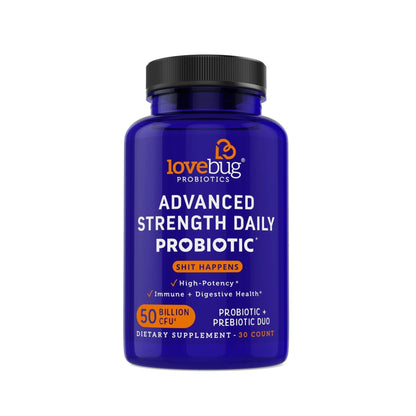 LOVEBUG Award Winning Maximum Strength | Rebuild & Restore Immune and Digestive Microbiome | 10 Clinically Studied Strains for Constipation - PrimeBioHealth - canada supplements