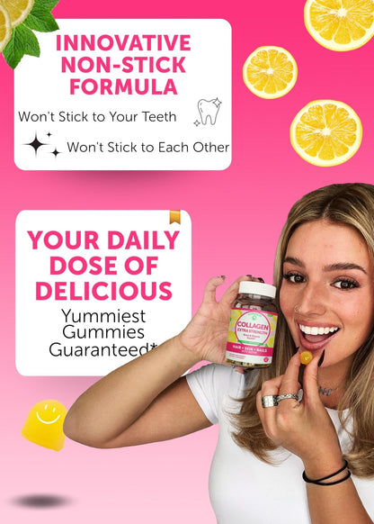 Lunakai USA Made Collagen Peptides Gummies - 200mg Non-GMO Anti-Aging Formula with Biotin, Zinc, Vitamins C - PrimeBioHealth - canada supplements