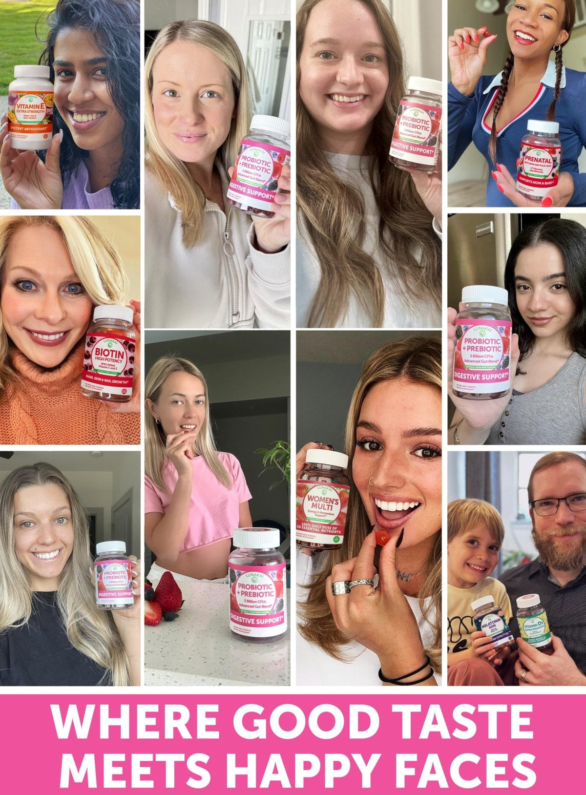 Lunakai USA Made Prebiotic + Probiotic Gummies for Women and Men - High Potency 5 Billion CFUs with Fibers - Non-GMO Gut Health Support - 3 Pack - PrimeBioHealth - canada supplements