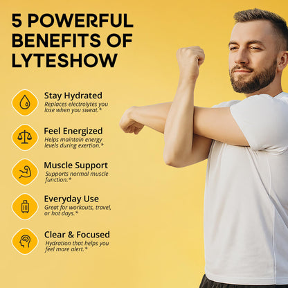 LyteShow - Electrolyte Drops for Rapid Rehydration + Digestion + Brain + Energy + Immunity - PrimeBioHealth - canada supplements