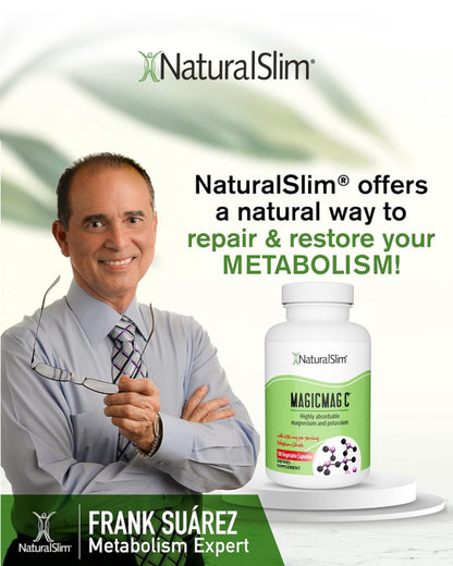 MagicMag C by NaturalSlim, Magnesium Citrate Capsules for Muscle Relaxation, Sleep Quality, Nerve Function & Electrolyte Support, Daily Magnesium Supplement - PrimeBioHealth - canada supplements
