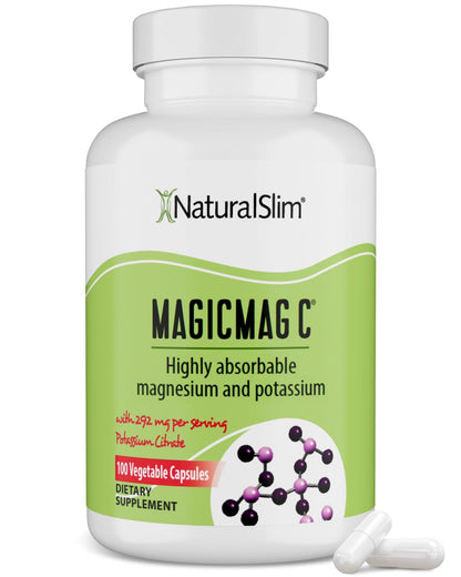 MagicMag C by NaturalSlim, Magnesium Citrate Capsules for Muscle Relaxation, Sleep Quality, Nerve Function & Electrolyte Support, Daily Magnesium Supplement - PrimeBioHealth - canada supplements