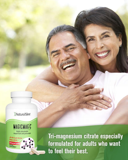 MagicMag C by NaturalSlim, Magnesium Citrate Capsules for Muscle Relaxation, Sleep Quality, Nerve Function & Electrolyte Support, Daily Magnesium Supplement - PrimeBioHealth - canada supplements