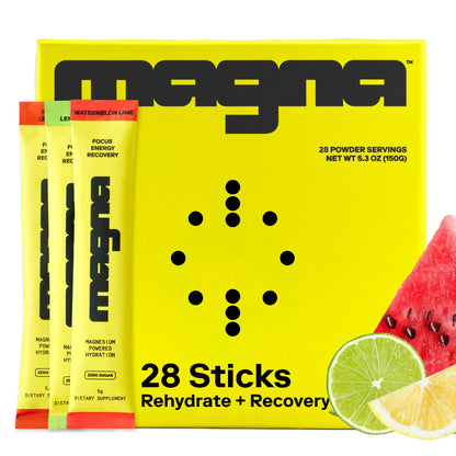 MAGNA Electrolytes Powder Drink Mix for Hydration, Energy & Focus Support with Magnesium L Threonate (28 Servings, Variety) - PrimeBioHealth - canada supplements