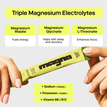 MAGNA Electrolytes Powder Drink Mix for Hydration, Energy & Focus Support with Magnesium L Threonate (28 Servings, Variety) - PrimeBioHealth - canada supplements