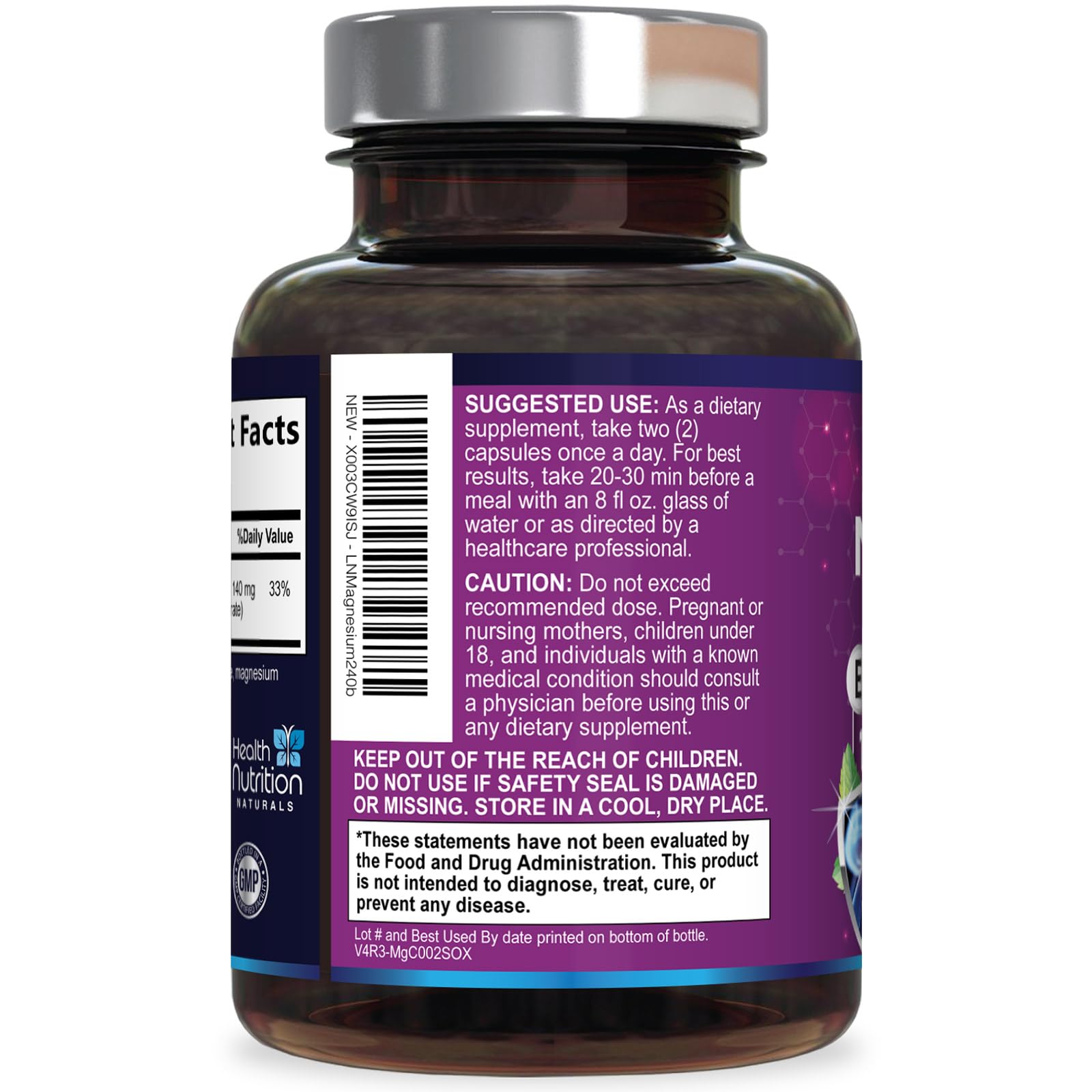 Magnesium Citrate 1000mg Per Serving - Max Absorption Magnesium Powder Capsules for Muscle, Nerve, Bone and Heart Health Support, High Absorption Citrate Complex - PrimeBioHealth - canada supplements