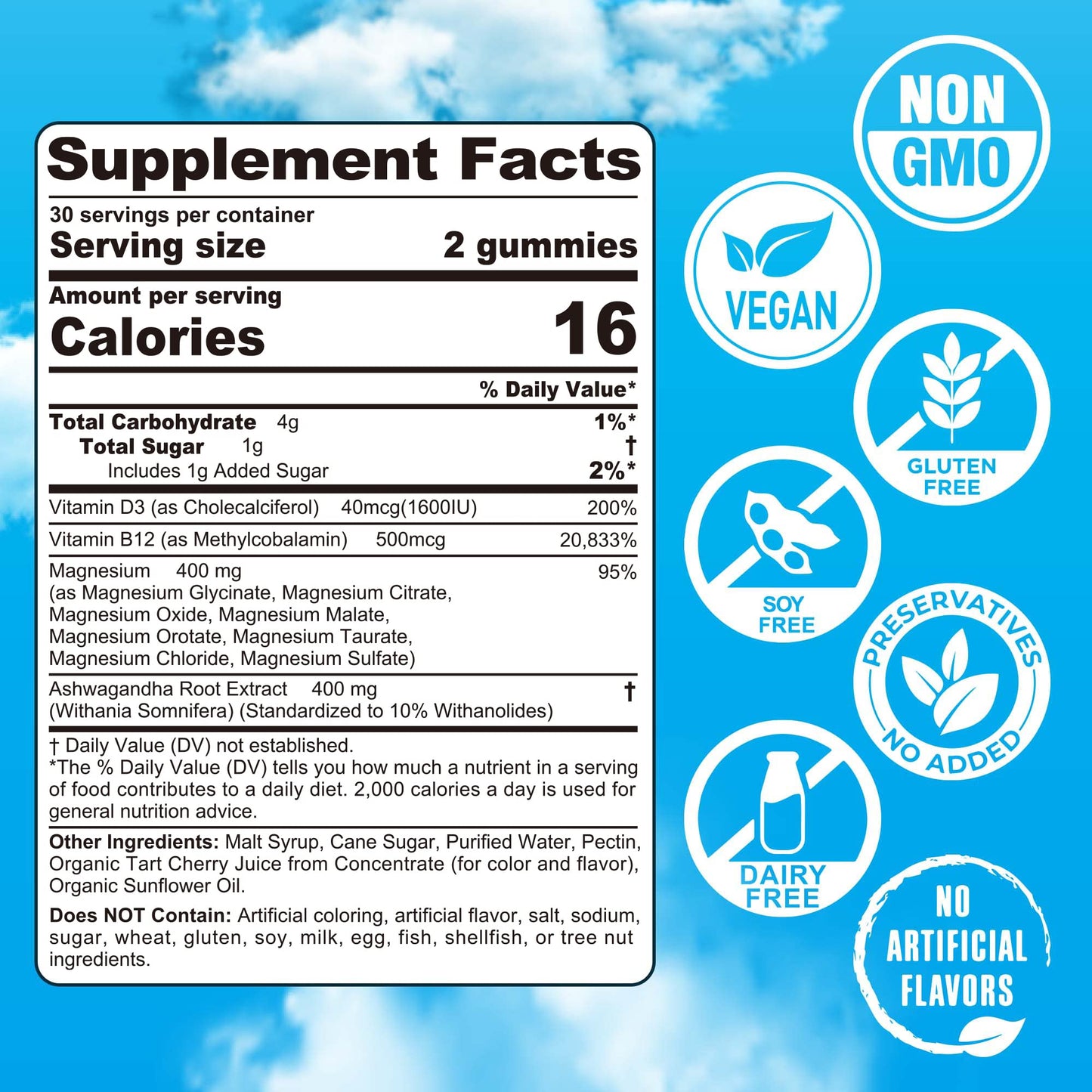 Magnesium Complex Gummies 400mg | as 8 Forms of Magnesium Glycinate, Malate, Citrate, Taurate, Oxide & More | w/Ashwagandha Extract, D3 & B12 Supports for Calm, Zzz - PrimeBioHealth - canada supplements