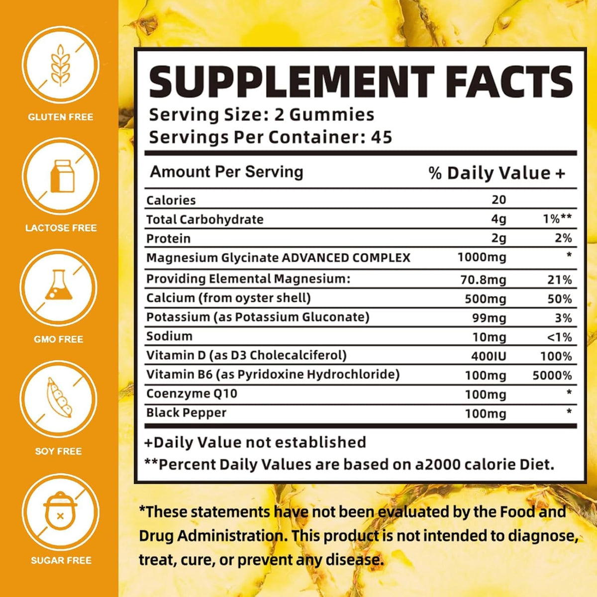 Magnesium Glycinate Gummies 1000mg with Magnesium L-Threonate,Chelated Magnesium Potassium Complex Supplement with VitD, B6, CoQ10, Calcium,Supports for Memory, Calm, - PrimeBioHealth - canada supplements