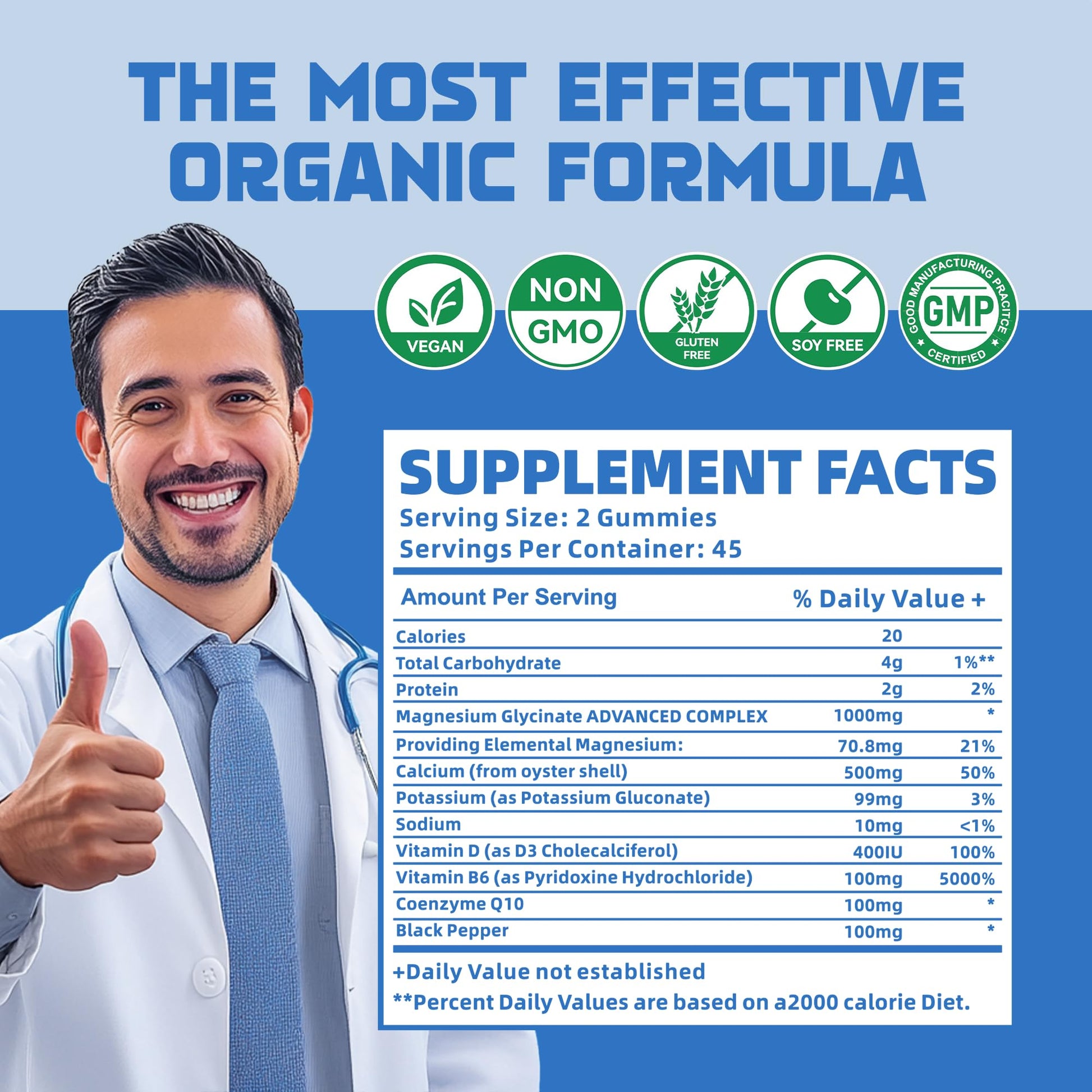Magnesium Glycinate Gummies 1000mg with Magnesium L-Threonate,Chelated Magnesium Potassium Complex Supplement with VitD, B6, CoQ10, Calcium,Supports for Memory - PrimeBioHealth - canada supplements