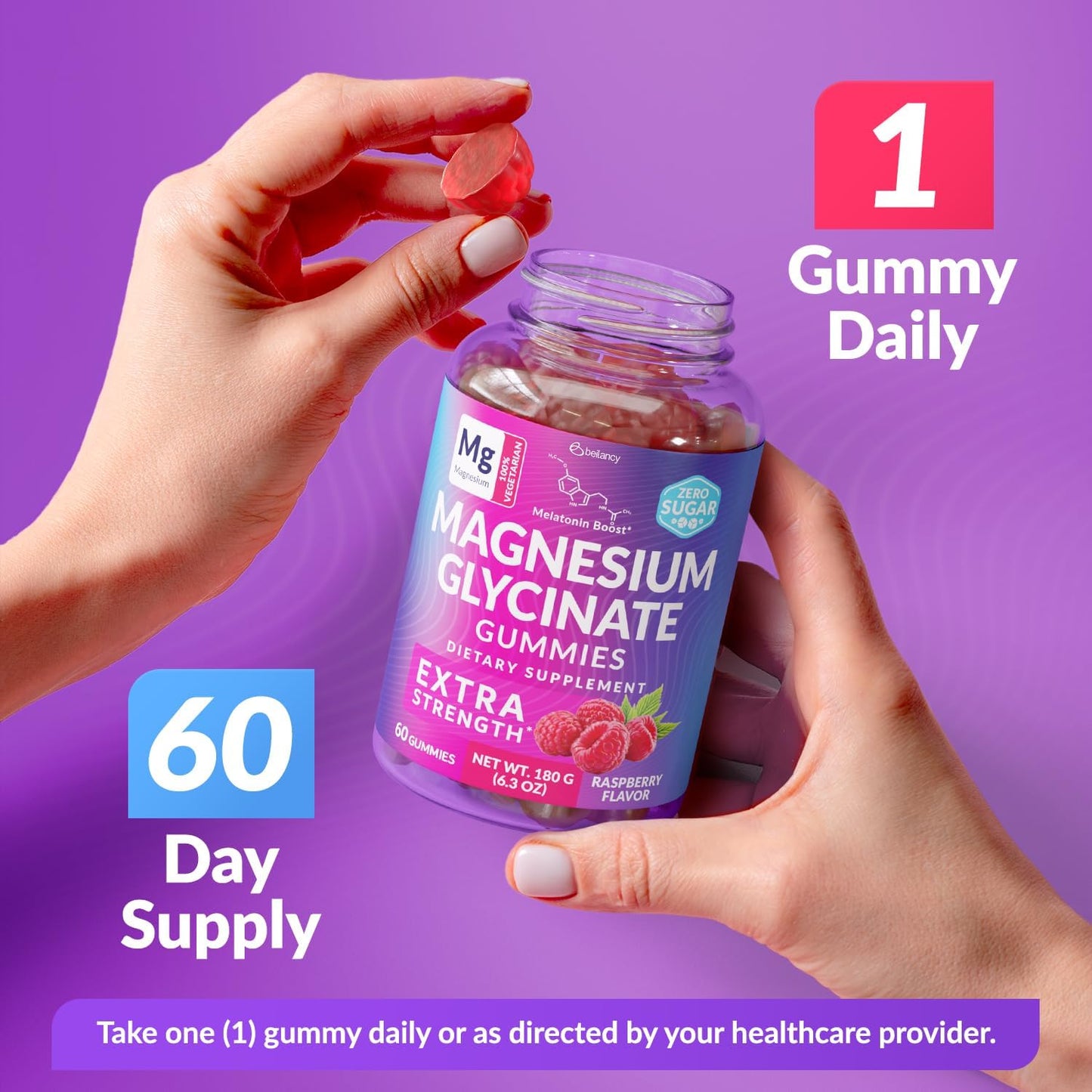 Magnesium Glycinate Gummies 400mg, Muscle Support and Relaxation, Magnesium Supplement for Women, Men and Kids, High Absorption, Sugar Free, - PrimeBioHealth - canada supplements