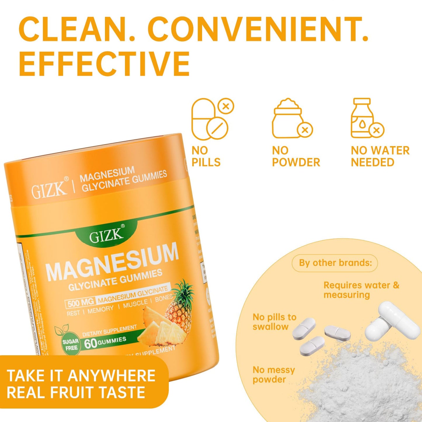 Magnesium Glycinate Gummies 500mg – Sugar Free Magnesium Gummies for Sleep, Stress, Muscle & Nerve Support – for Adults & Kids 4+, Vegan, - PrimeBioHealth - canada supplements