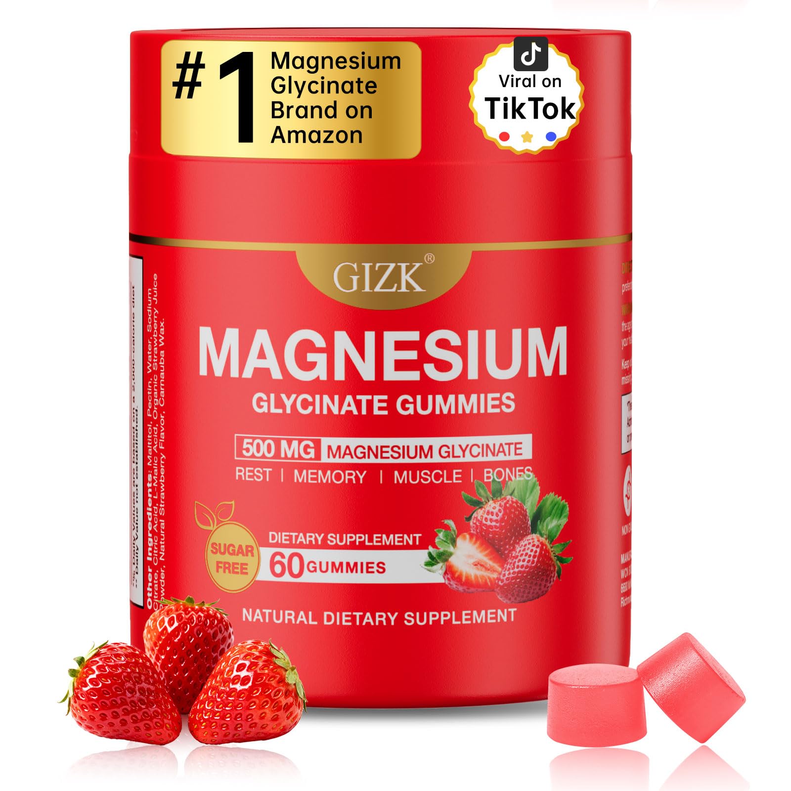 Magnesium Glycinate Gummies 500mg – Sugar Free Magnesium Gummies with L-Theanine - Sleep, Calm, Stress Relief for Adults & Kids 4+ - PrimeBioHealth - canada supplements