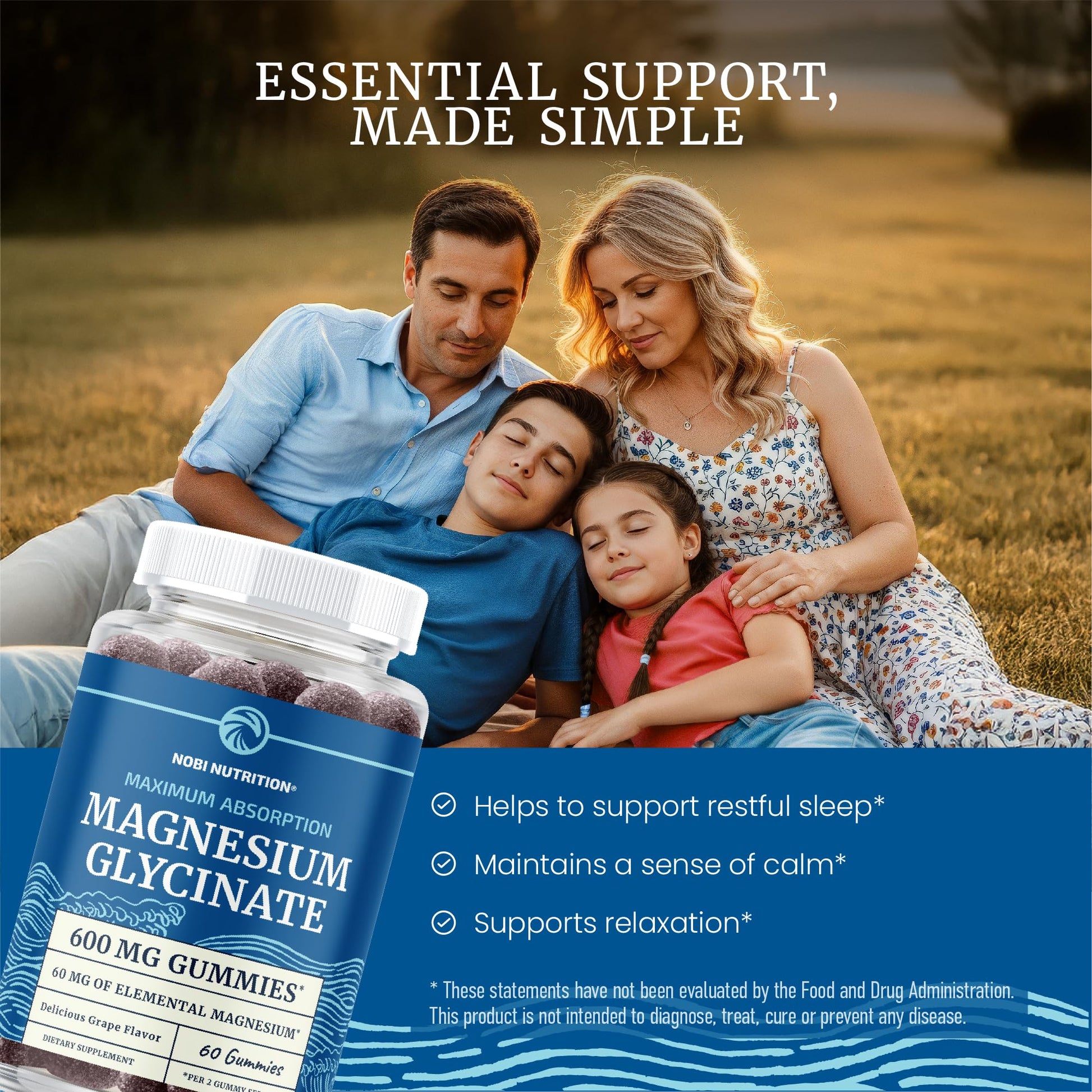 Magnesium Glycinate Gummies 600MG | Sleep, Calm & Relaxation Support | 60MG Elemental Mag Per Serving | Grape Flavor, Gluten-Free | High Absorption Magnesium Gummies for Women, Men & Family | 60 Ct - PrimeBioHealth - canada supplements