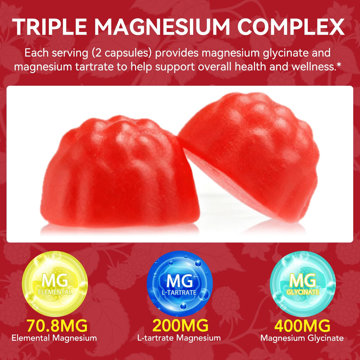 Magnesium Glycinate Gummies 600mg – Sugar-Free High Absorption Magnesium with L-Threonate, Supports Relaxation, Calm & Restful Sleep, - PrimeBioHealth - canada supplements