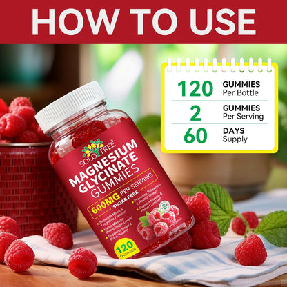 Magnesium Glycinate Gummies 600mg – Sugar-Free High Absorption Magnesium with L-Threonate, Supports Relaxation, Calm & Restful Sleep, - PrimeBioHealth - canada supplements
