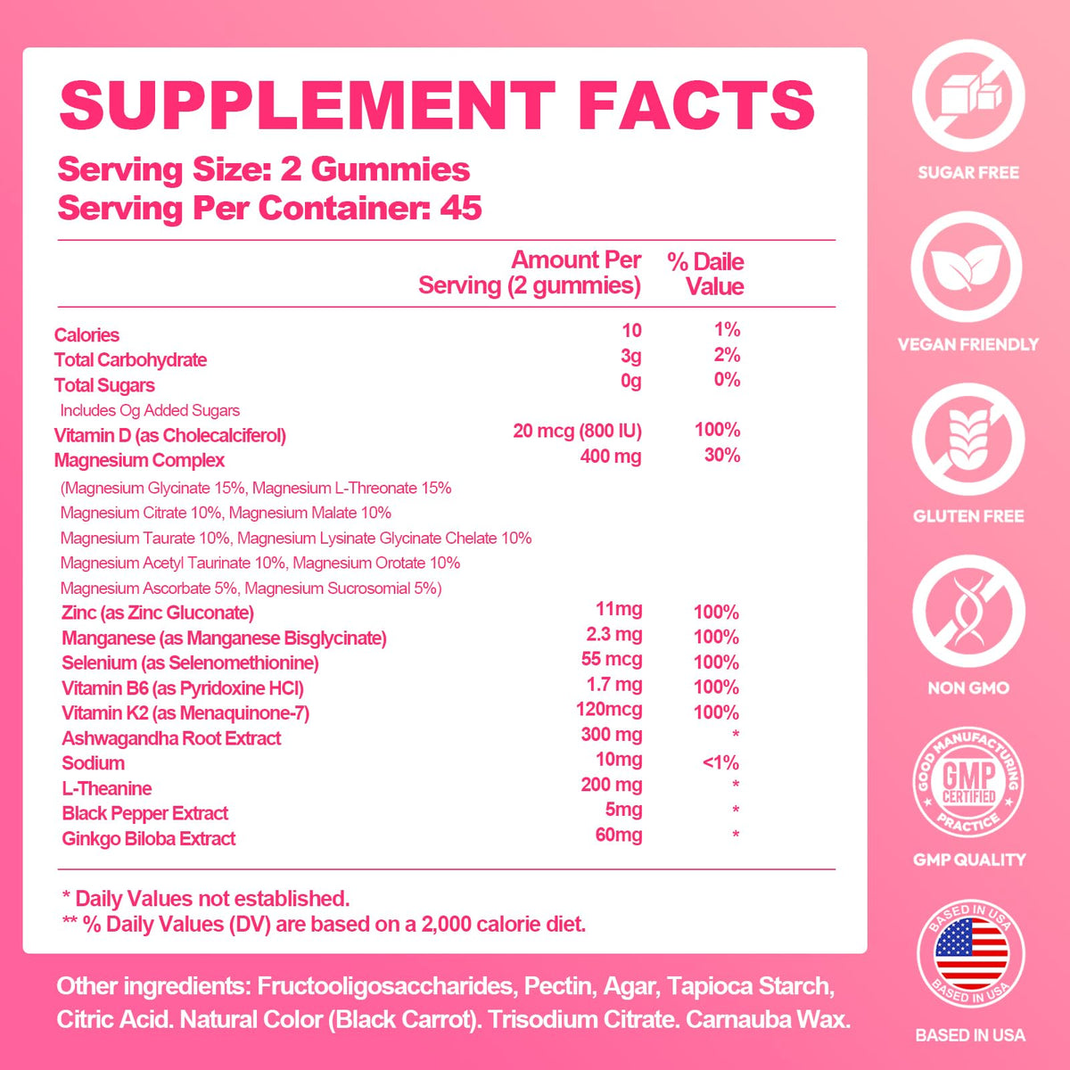 Magnesium Glycinate Gummies 700MG - 21-in-1 Advanced Magnesium Supplement with Ashwagandha, L-Theanine, Zinc, Vitamin - Sugar Free Magnesium Gummies for zzZ - PrimeBioHealth - canada supplements