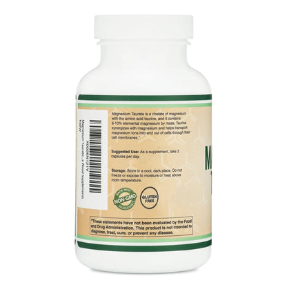 Magnesium Taurate Supplement for Cardiovascular Health to Boost Magnesium Levels (1,500mg per Serving, 210 Vegan Capsules) Non-GMO, Gluten Free - PrimeBioHealth - canada supplements