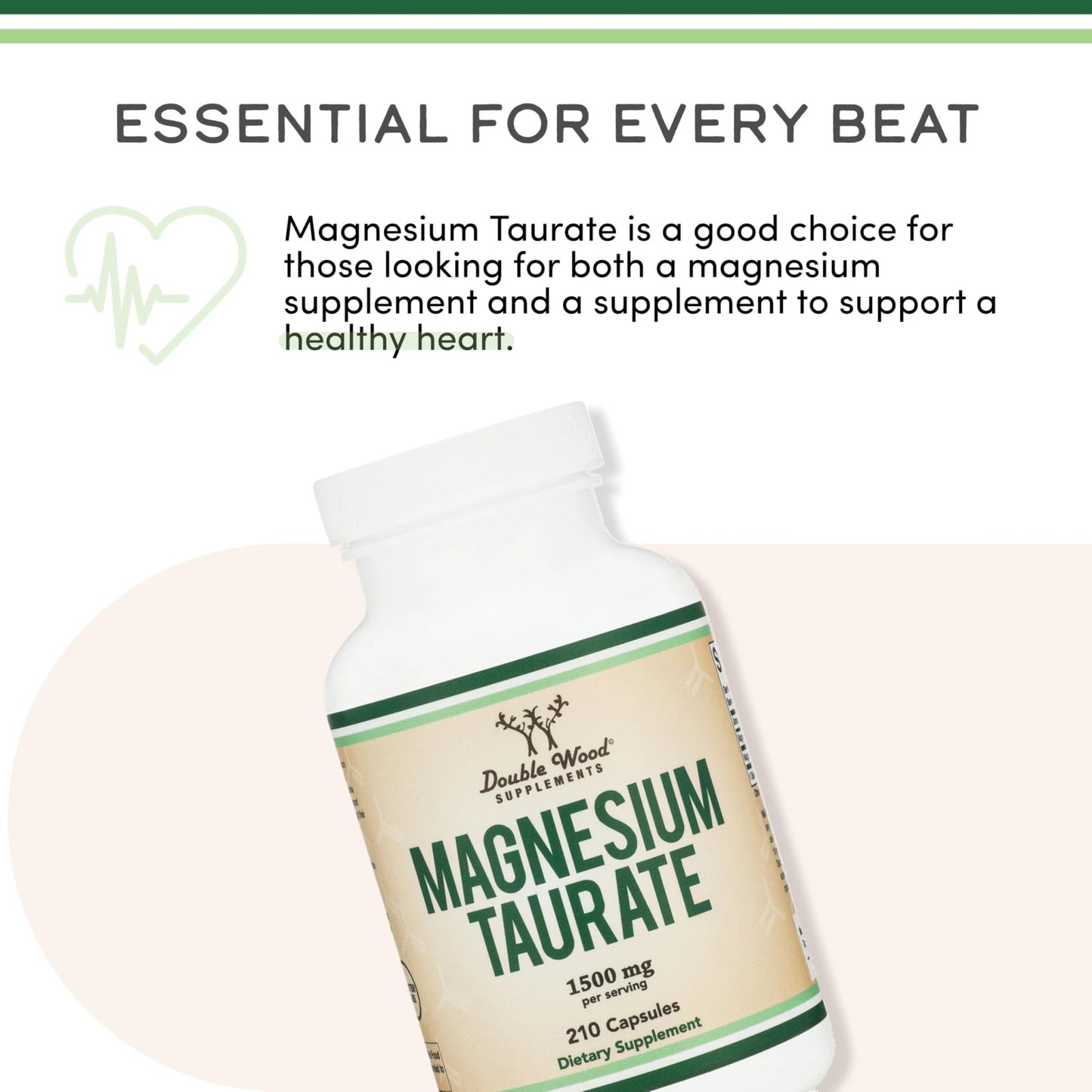 Magnesium Taurate Supplement for Cardiovascular Health to Boost Magnesium Levels (1,500mg per Serving, 210 Vegan Capsules) Non-GMO, Gluten Free - PrimeBioHealth - canada supplements
