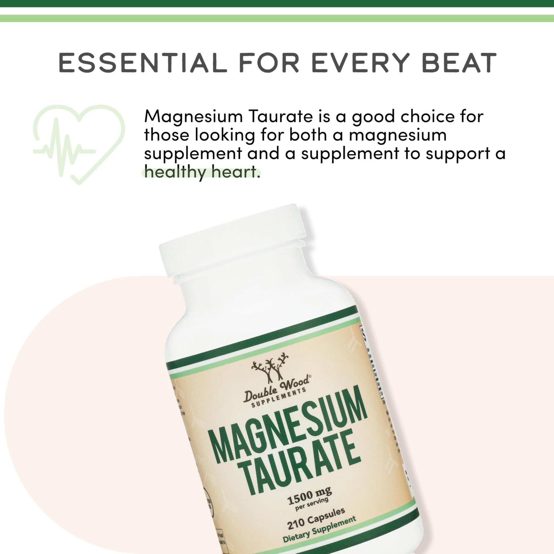 Magnesium Taurate Supplement for Cardiovascular Health to Boost Magnesium Levels (1,500mg per Serving, 210 Vegan Capsules) Non-GMO, Gluten Free - PrimeBioHealth - canada supplements