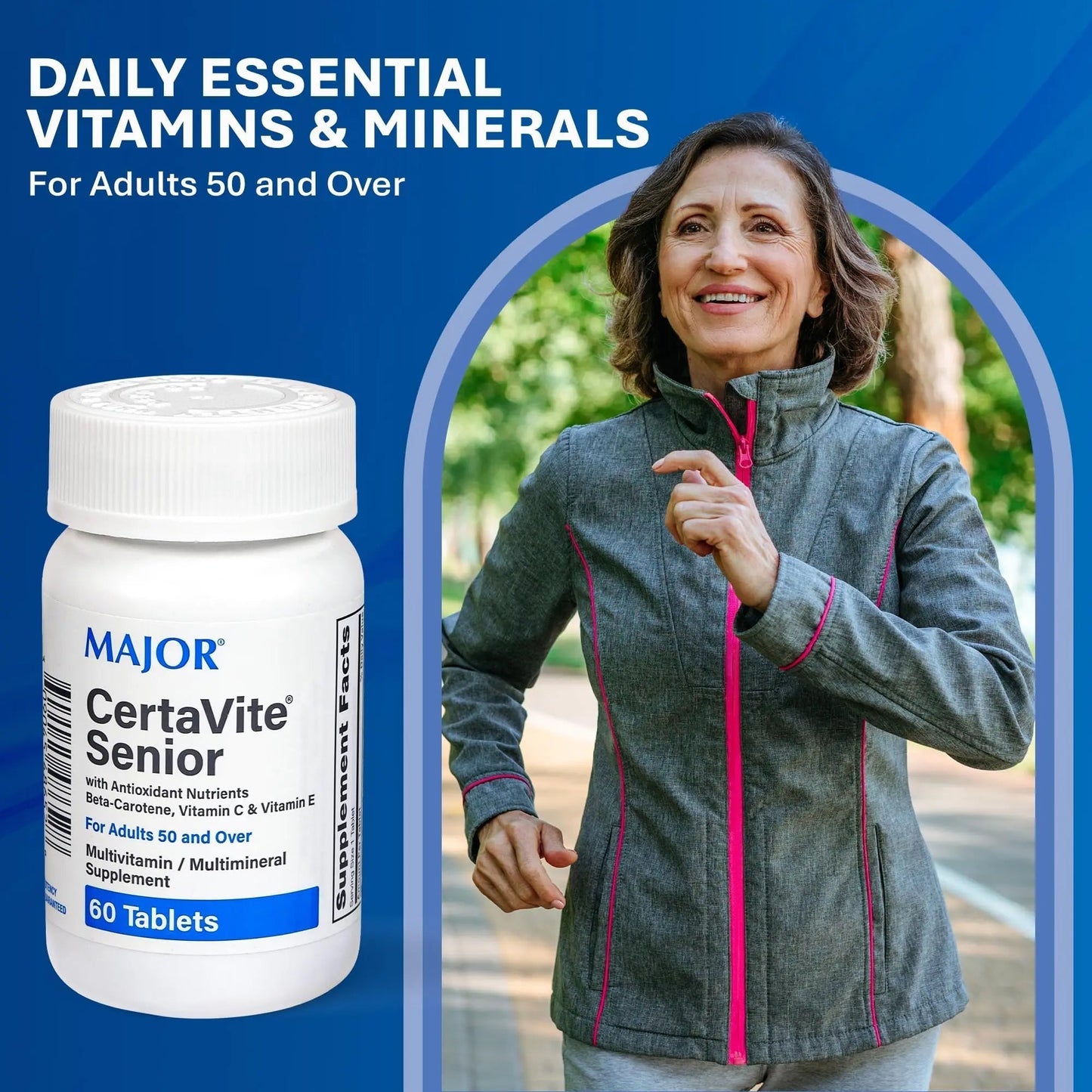 MAJOR CertaVite Senior Multivitamin with Antioxidants – Multivitamin for Women and Men with Beta-Carotene, Iron - PrimeBioHealth - canada supplements