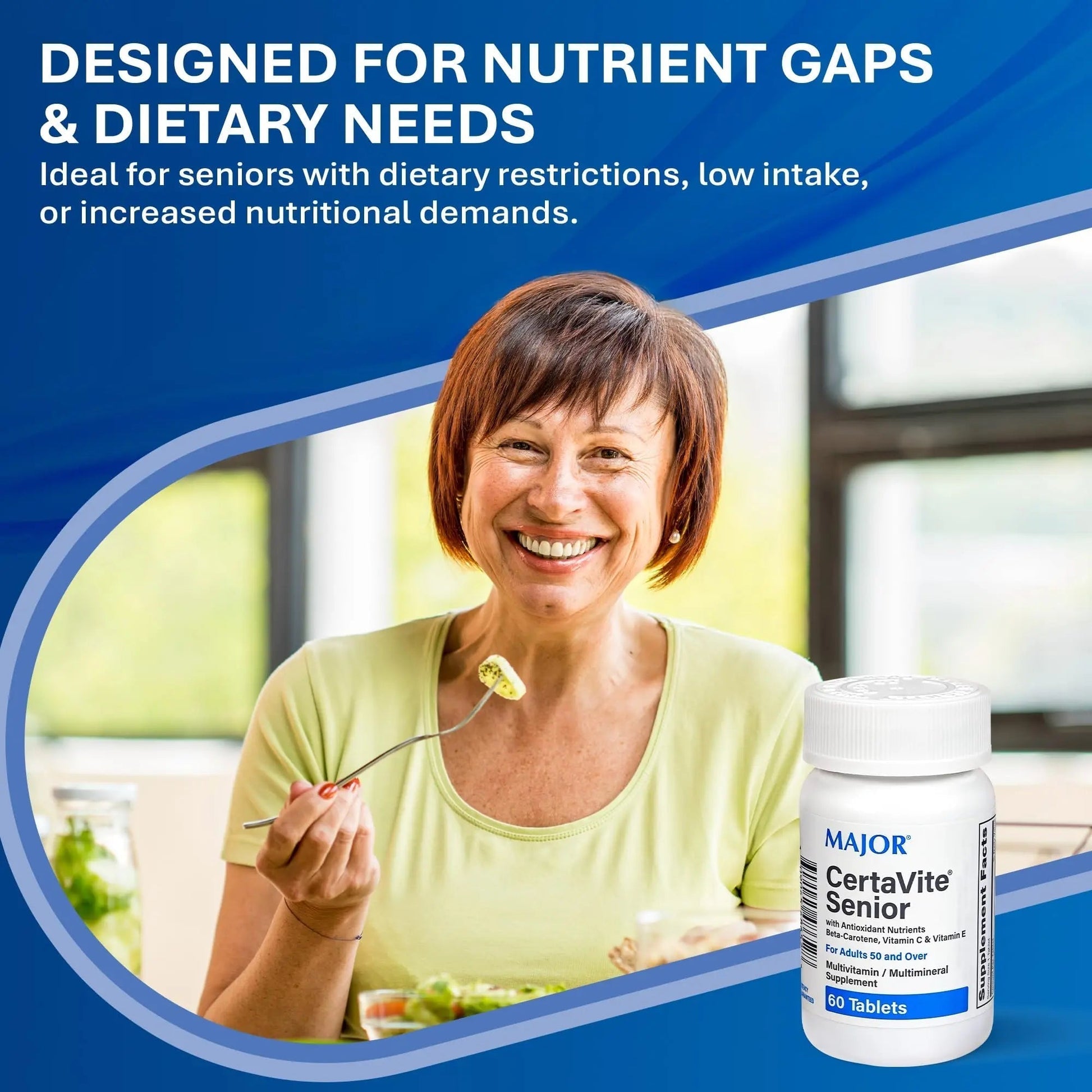 MAJOR CertaVite Senior Multivitamin with Antioxidants – Multivitamin for Women and Men with Beta-Carotene, Iron - PrimeBioHealth - canada supplements