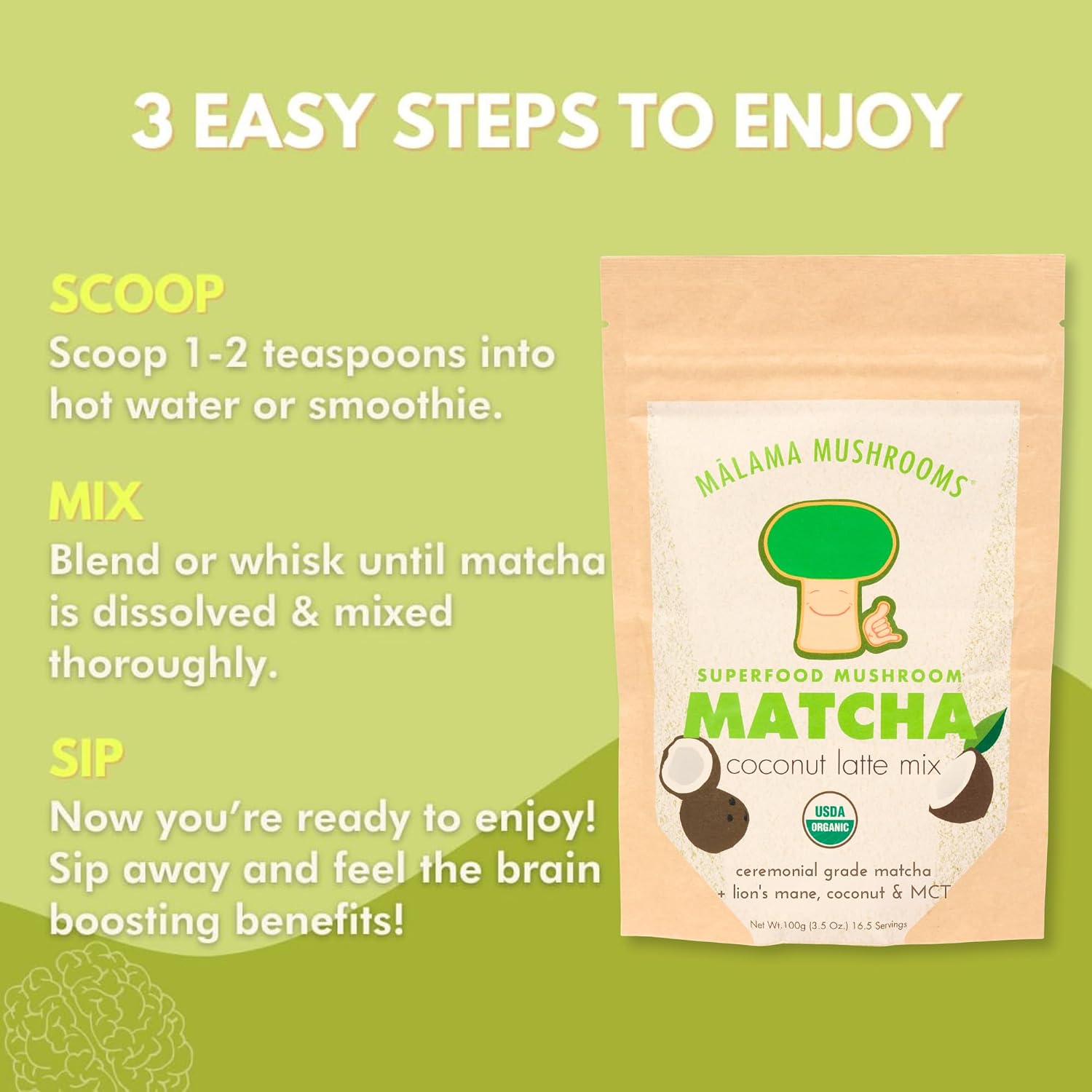 Malama Matcha Powder Duo Bundle – Ceremonial Grade Matcha Original & Coconut Latte Powders with Organic Lion’s Mane – Premium Japanese Green Tea | Organic, Gluten-Free & Vegan for Energy & Focus - PrimeBioHealth - canada supplements