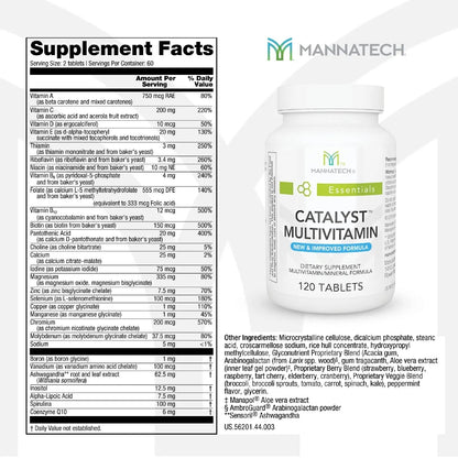 Mannatech Catalyst Multivitamin 120 Tablets, Maximize Your Multivitamin. Provides Antioxidants Vitamin A, Vitamin C, and Vitamin E - PrimeBioHealth - canada supplements