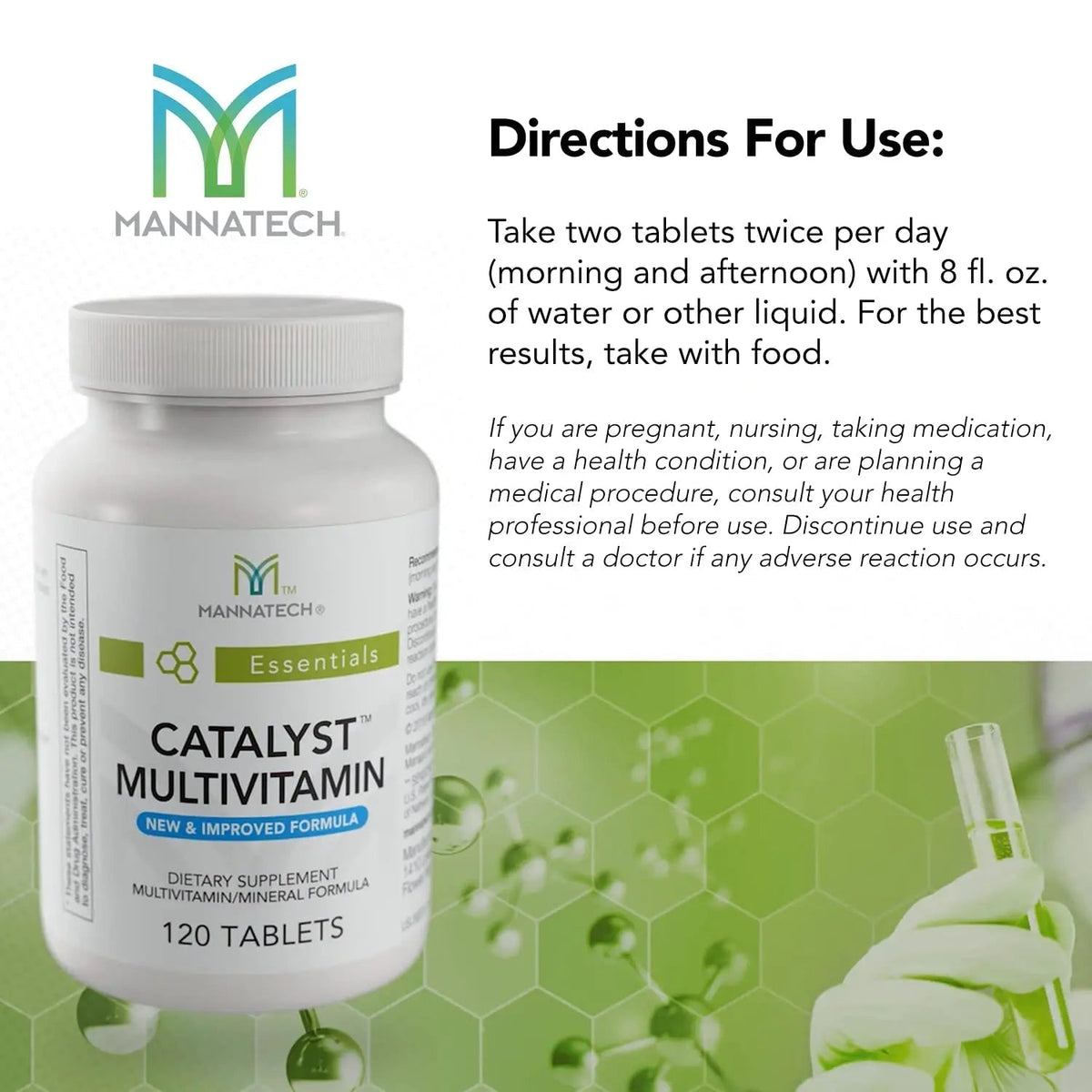 Mannatech Catalyst Multivitamin 120 Tablets, Maximize Your Multivitamin. Provides Antioxidants Vitamin A, Vitamin C, and Vitamin E - PrimeBioHealth - canada supplements