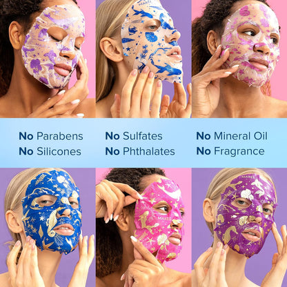 MAREE Collagen Facial Mask with Hyaluronic Acid — Sheet Face Mask Skincare — Centella Asiatica, Green & Red Algae Extract - PrimeBioHealth - canada supplements
