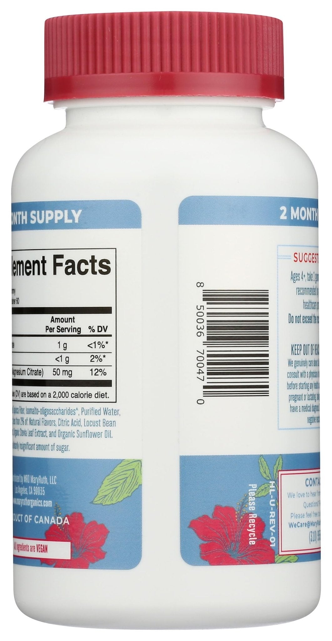 MaryRuth Organics Calm Magnesium Citrate Gummies | 2 Month Supply | Sugar Free | Magnesium Supplement for Adults - PrimeBioHealth - canada supplements