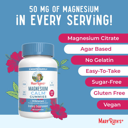 MaryRuth Organics Calm Magnesium Citrate Gummies | 2 Month Supply | Sugar Free | Magnesium Supplement for Adults - PrimeBioHealth - canada supplements