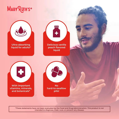 MaryRuth Organics Multivitamin for Men | USDA Organic | Sugar Free Mens Multivitamin Liposomal | Liquid Vitamins for Men | - PrimeBioHealth - canada supplements