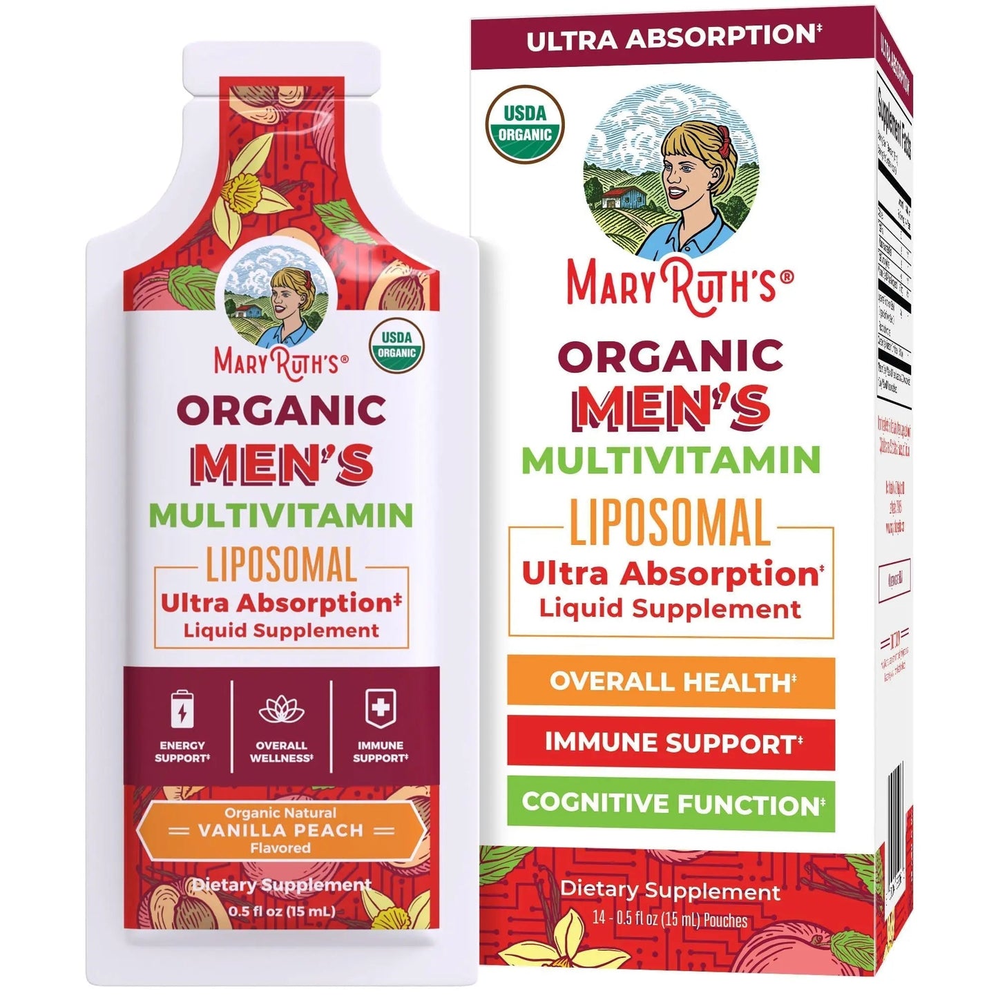 MaryRuth Organics Multivitamin for Men | USDA Organic | Sugar Free Mens Multivitamin Liposomal | Liquid Vitamins for Men | - PrimeBioHealth - canada supplements