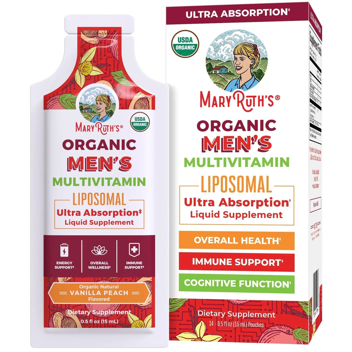 MaryRuth Organics Multivitamin for Men | USDA Organic | Sugar Free Mens Multivitamin Liposomal | Liquid Vitamins for Men | - PrimeBioHealth - canada supplements
