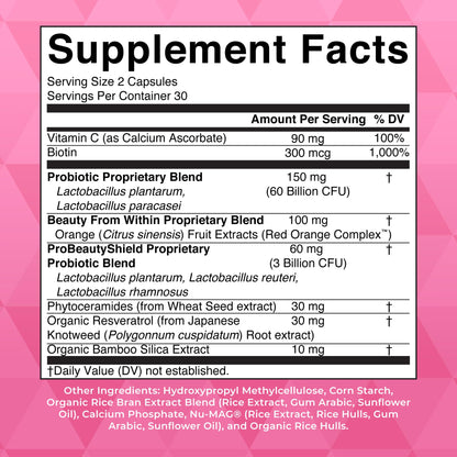 MaryRuth Organics Probiotic Beauty Capsules | Vegan Collagen Support | Anti Aging | Gut Health | Hair Skin and Nails Vitamins | Skin Care - PrimeBioHealth - canada supplements