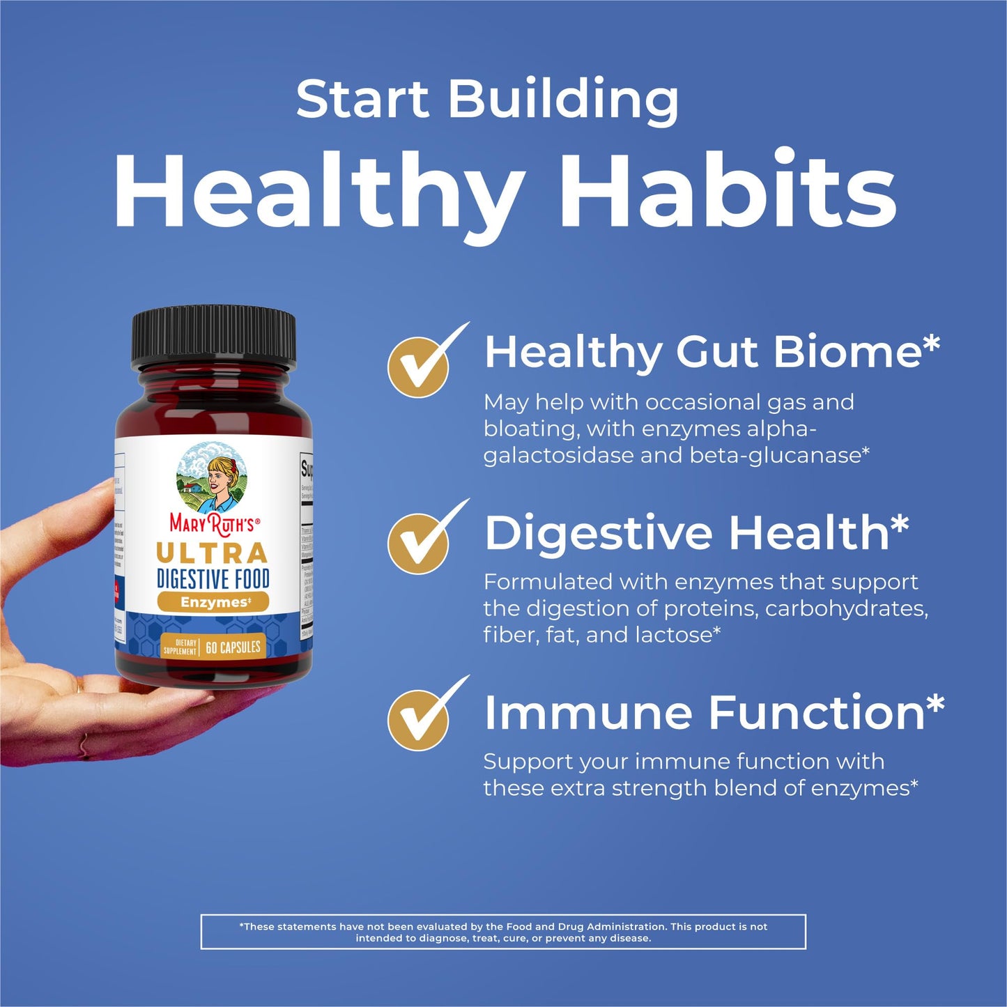 MaryRuth Organics Ultra Digestive Enzymes Capsules | Up to 2 Month Supply | Supplement for Gut Health Support | Digestion & Immune Support - PrimeBioHealth - canada supplements