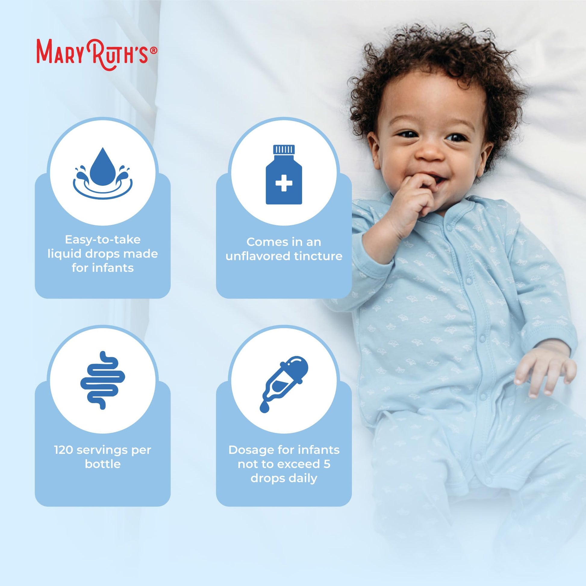 MaryRuth Organics USDA Organic Infant Liquid Probiotic Drops | Baby Essentials | Probiotics for Infants | Baby Probiotic Drops - PrimeBioHealth - canada supplements