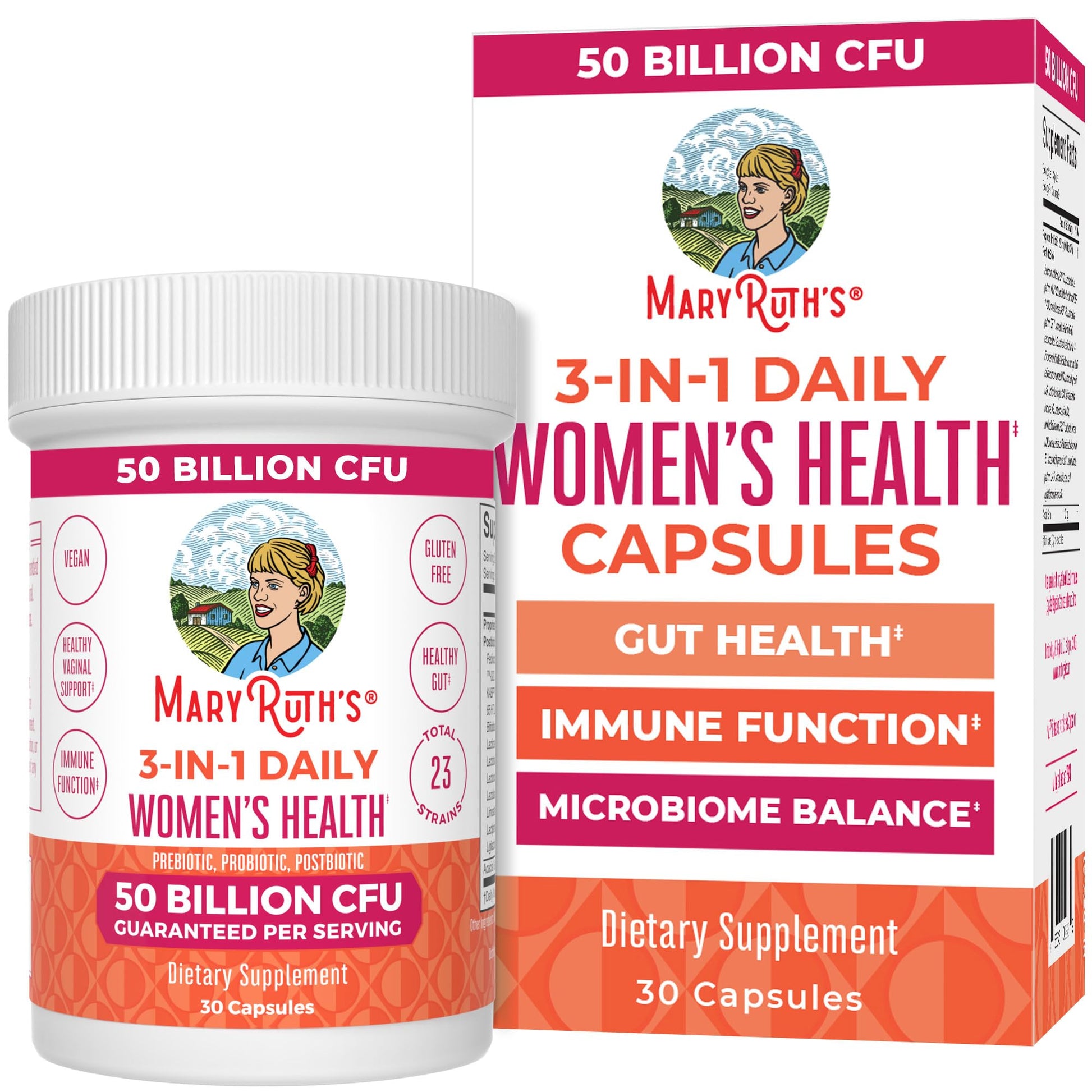 MARYRUTH'S 3-in-1 Daily Health Probiotics for Women | Hormone Support & Gut Health Supplement for Women | Women’s Probiotic - PrimeBioHealth - canada supplements