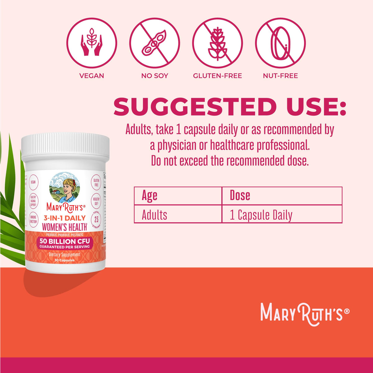 MARYRUTH'S 3-in-1 Daily Health Probiotics for Women | Hormone Support & Gut Health Supplement for Women | Women’s Probiotic - PrimeBioHealth - canada supplements