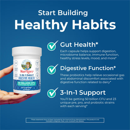 MARYRUTH'S 3-in-1 Probiotics for Digestive Health | Prebiotic & Postbiotic | Gut Health Supplement for Women & Men | 23 Unique Strains - PrimeBioHealth - canada supplements