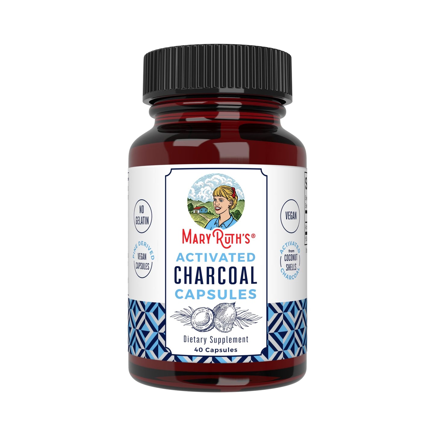 MARYRUTH'S Organics Activated Charcoal Capsules | Substance Adsorption | Derived from Coconut Shells | Vegan Capsules from Pine Trees - PrimeBioHealth - canada supplements