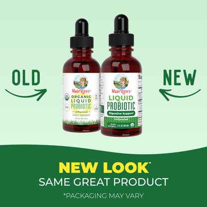 MARYRUTH'S Organics Liquid Probiotic for Ages 4+ | 2 Billion CFU | 13 Probiotic Strains | Gut Health & Digestive Support | Gas & Bloating Support | Vegan | Gluten Free | Travel-Friendly | 40 Servings - PrimeBioHealth - canada supplements