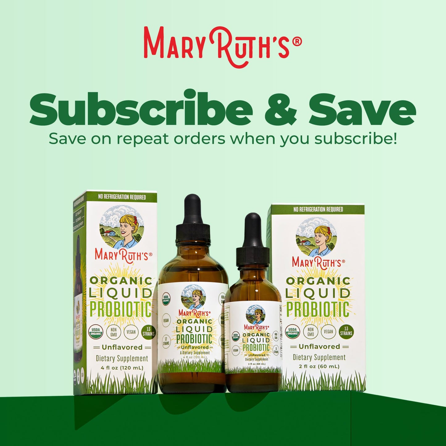 MARYRUTH'S Organics Liquid Probiotic for Ages 4+ | 2 Billion CFU | 13 Probiotic Strains | Gut Health & Digestive Support | Gas & Bloating Support | Vegan | Gluten Free | Travel-Friendly | 40 Servings - PrimeBioHealth - canada supplements