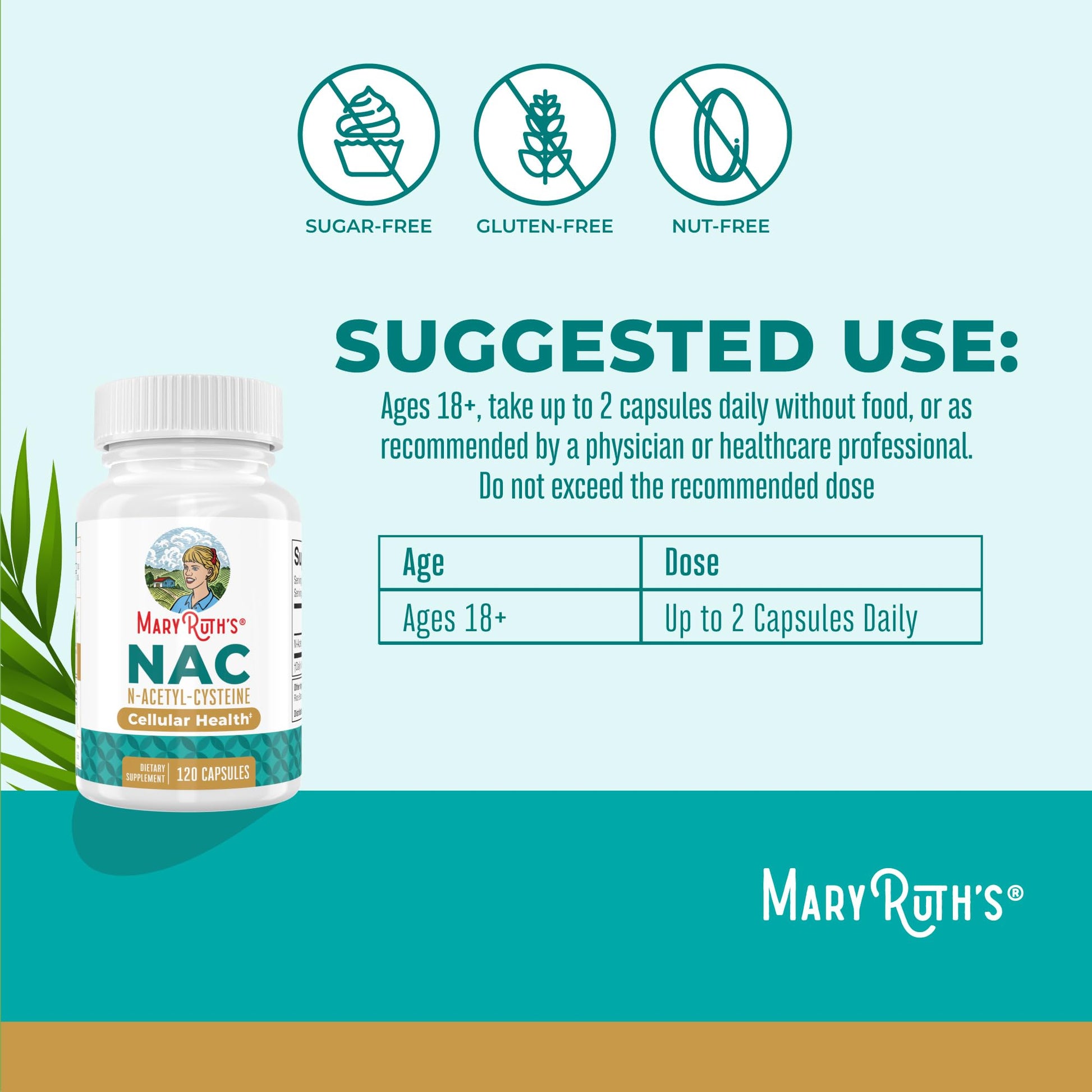 MARYRUTH'S Organics NAC Supplement N-Acetyl Cysteine | 2 Month Supply | NAC 1000mg per Serving | Vegan Capsules | Gluthamine Precursor | Amino Acid - PrimeBioHealth - canada supplements