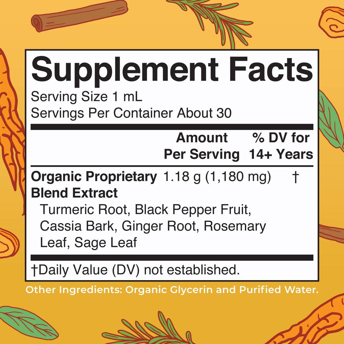MARYRUTH'S Organics USDA Turmeric Gold Liquid Drops | Herbal Blend | Turmeric Curcumin | Black Pepper | Cassia Cinnamon Bark | Ginger Root | Immune Support - PrimeBioHealth - canada supplements