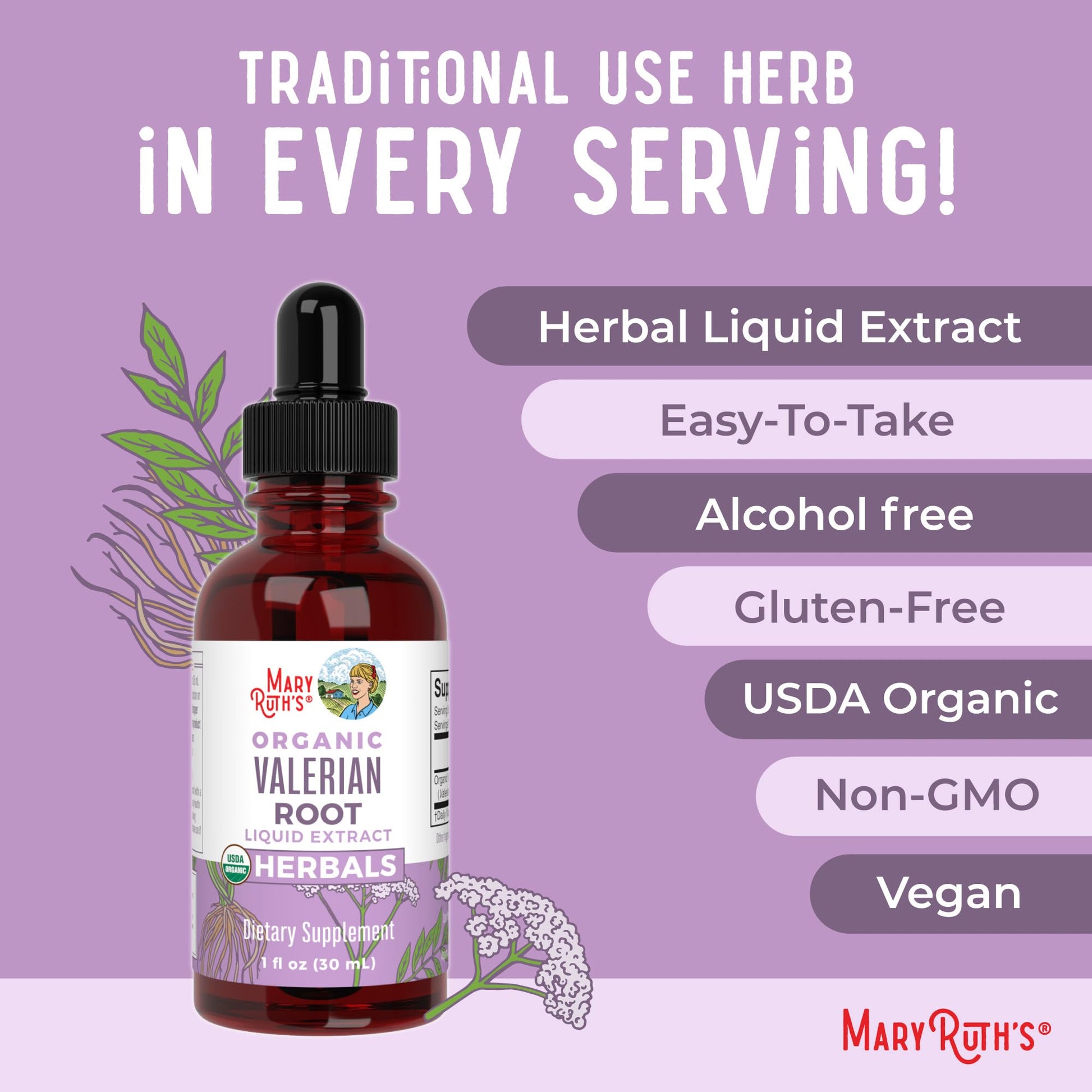 MARYRUTH'S Organics Valerian Root Liquid Drops | 2 Month Supply | Sugar Free | USDA Organic Valerian Root Drops | Support Sleep | Calm and Stress Relief - PrimeBioHealth - canada supplements